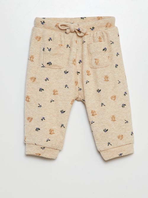 Pantalon en maille doudou - Kiabi