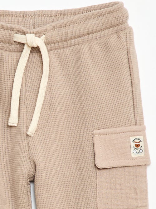 Pantalon en maille gaufrée - Kiabi Pantalon en maille gaufrée - Kiabi