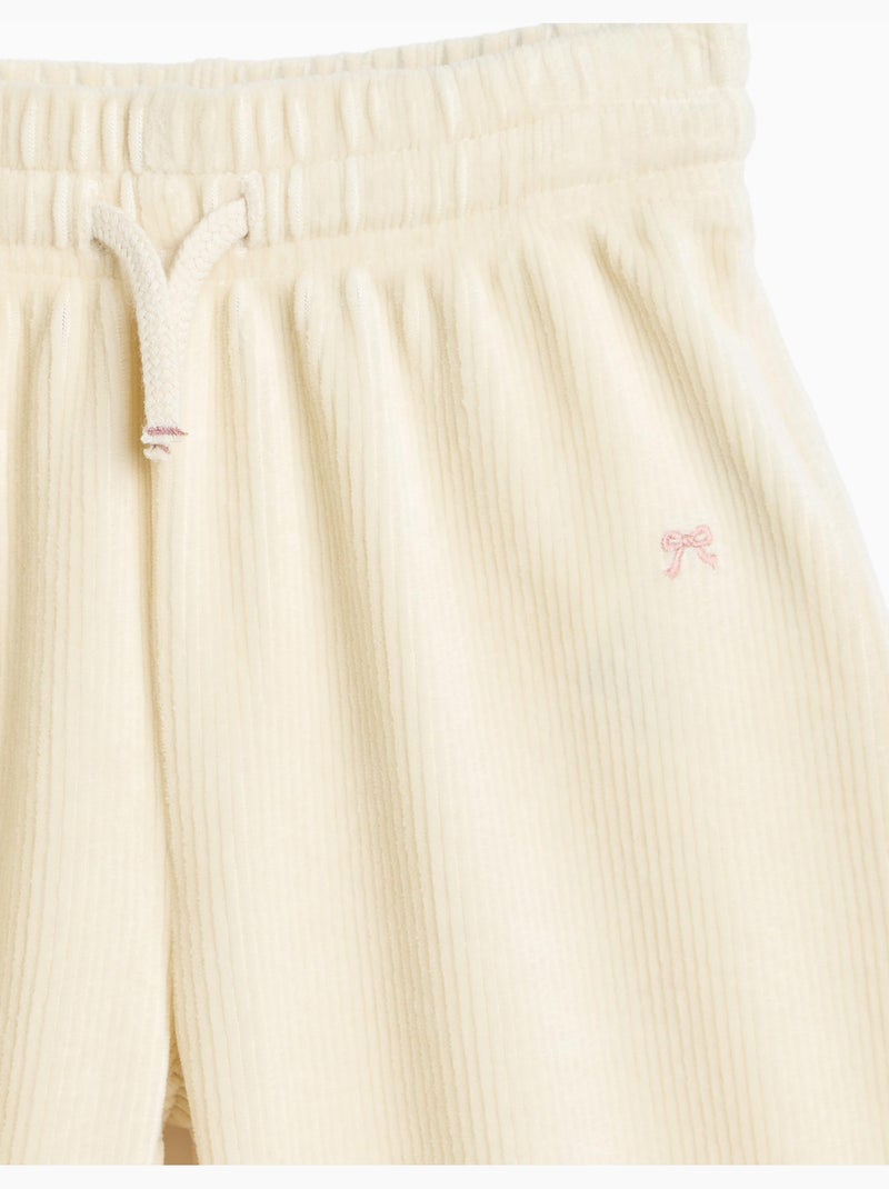 Pantalon en maille large, mo fashion Beige - Kiabi