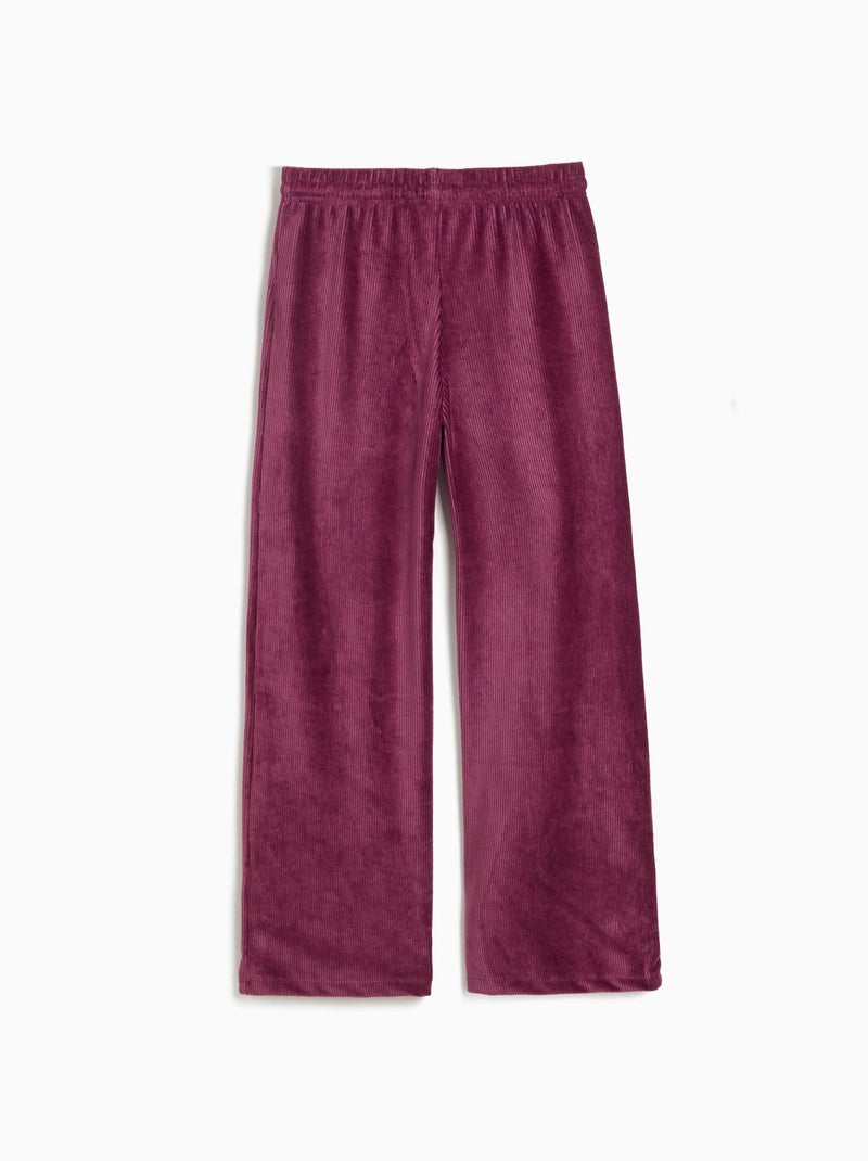 Pantalon en maille large, mo fashion Violet - Kiabi