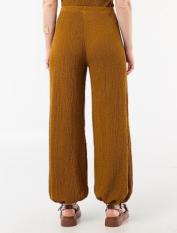 Pantalon en maille légère pour femme à coupe large