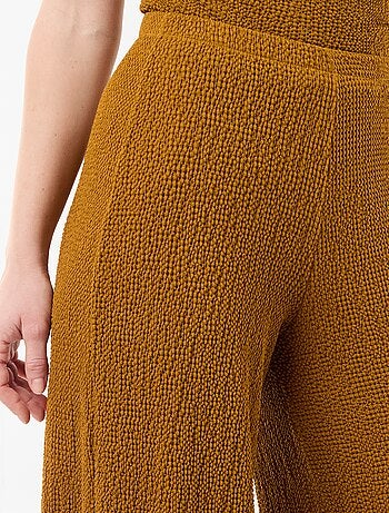 Pantalon en maille légère pour femme à coupe large