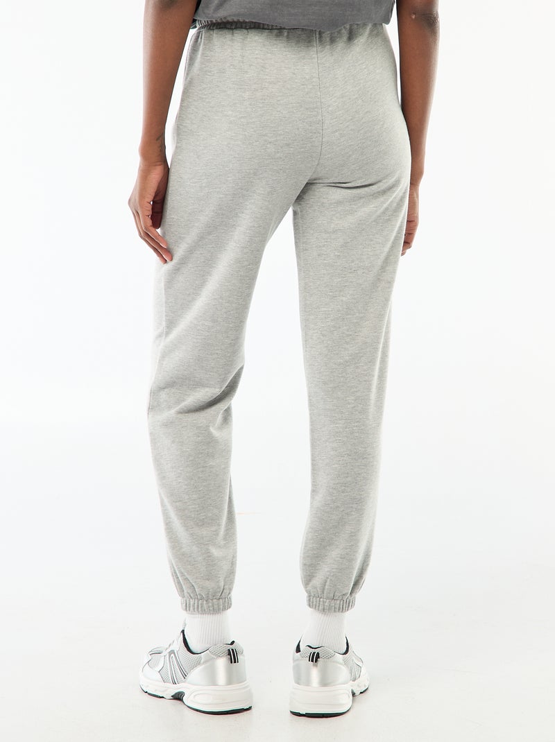 Pantalon en maille lourde femme coupe jogging Gris - Kiabi