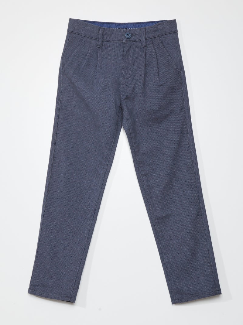 Pantalon en maille piqué Bleu - Kiabi