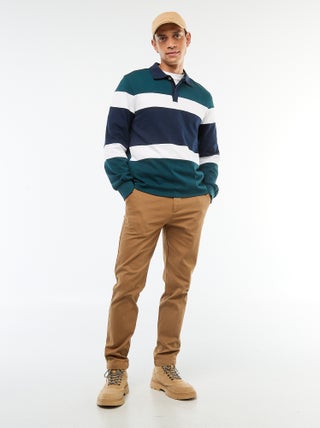 Pantalon en maille piquée uni