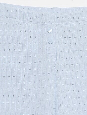 Pantalon en maille pointelle