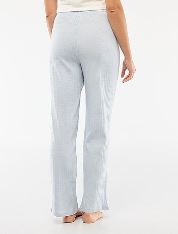Pantalon en maille pointelle