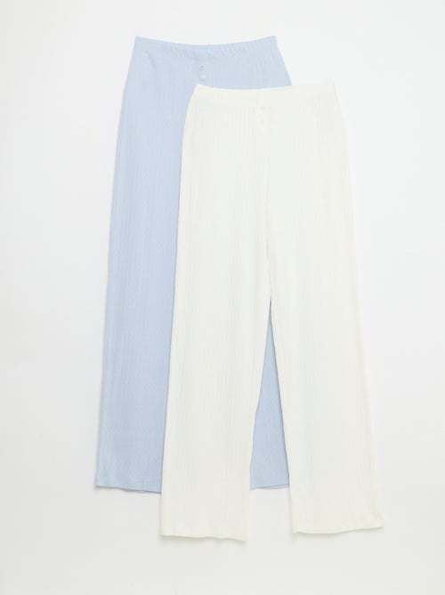 Pantalon en maille pointelle - Kiabi