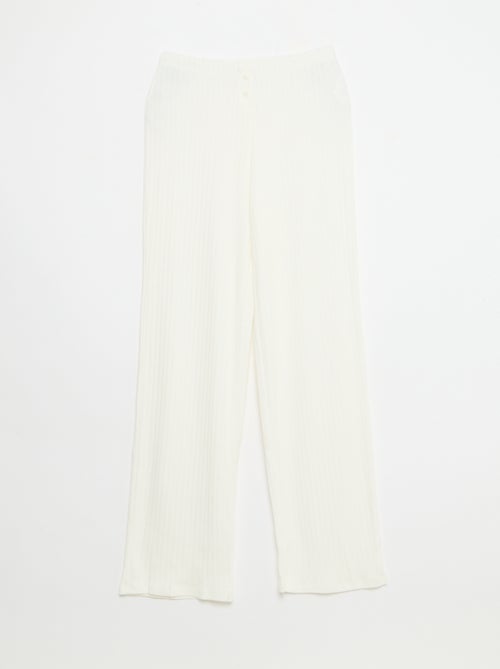 Pantalon en maille pointelle - Kiabi