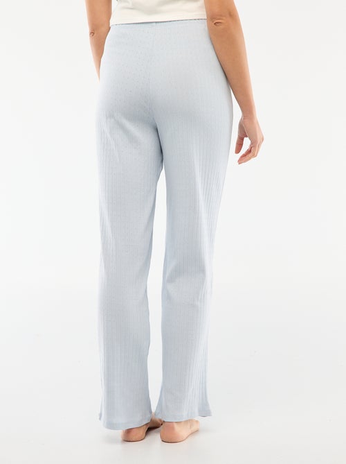 Pantalon en maille pointelle - Kiabi