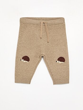 Pantalon en maille uni