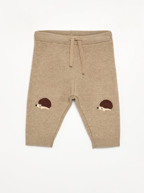Pantalon en maille uni - Kiabi