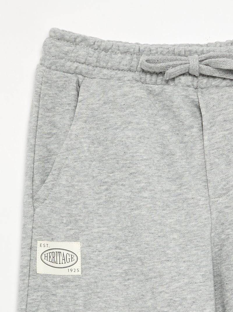Pantalon en molleton - coupe ajustée Gris - Kiabi