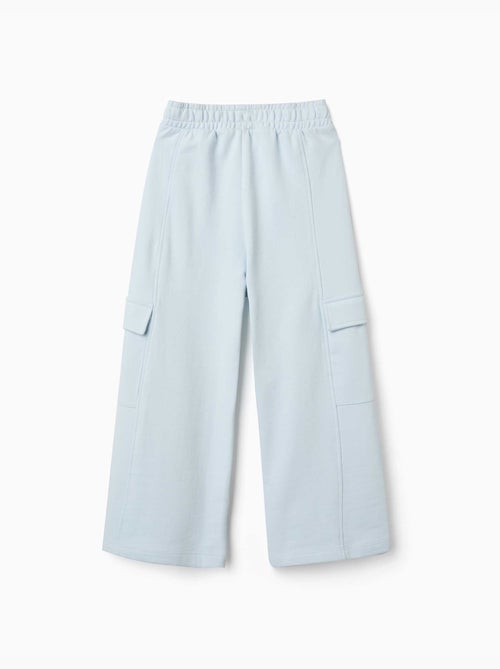 Pantalon en molleton à jambe large avec poches cargo - Kiabi