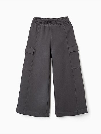 Pantalon en molleton à jambe large avec poches cargo