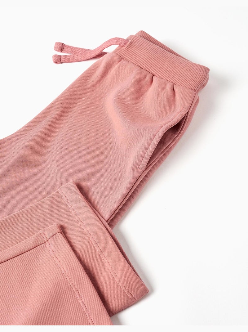 Pantalon en molleton avec cordon de serrage et poches Rose - Kiabi
