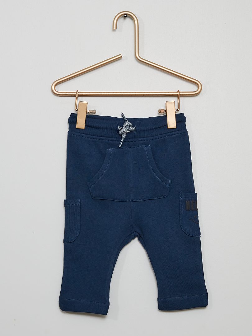 Pantalon en molleton bleu - Kiabi