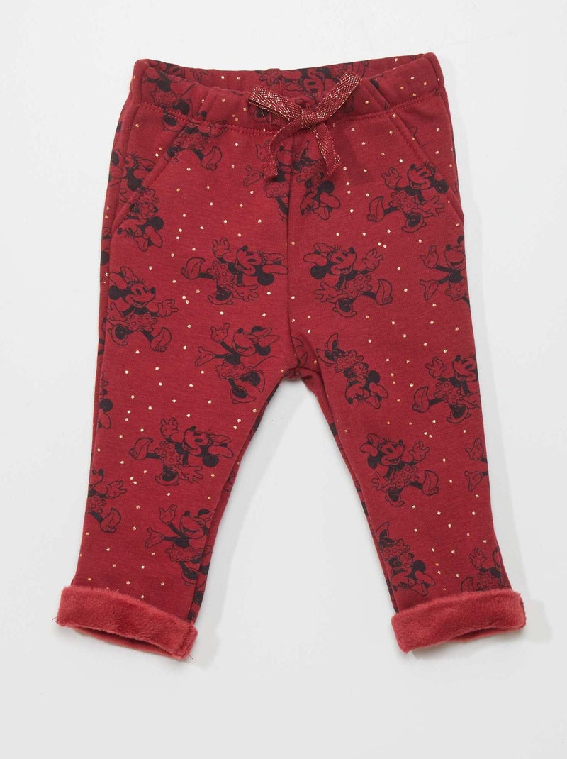 Pantalon en molleton 'Disney' Rouge - Kiabi