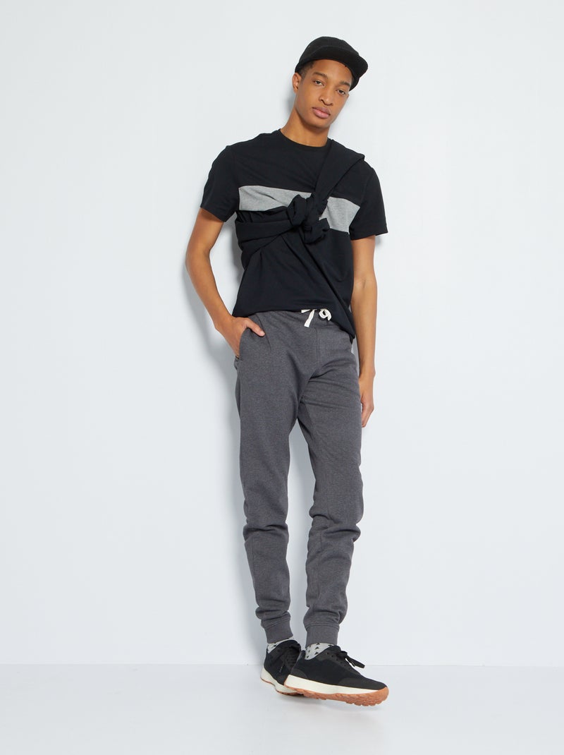 Pantalon en molleton  L36 +1m90 gris - Kiabi