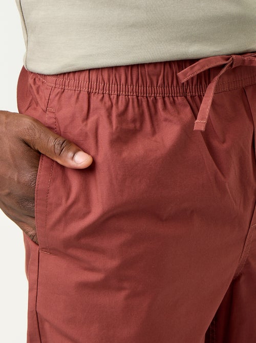 Pantalon en popeline taille élastiquée - Kiabi
