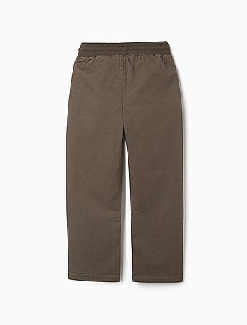 Pantalon en sergé à coupe droite avec cordon de serrage