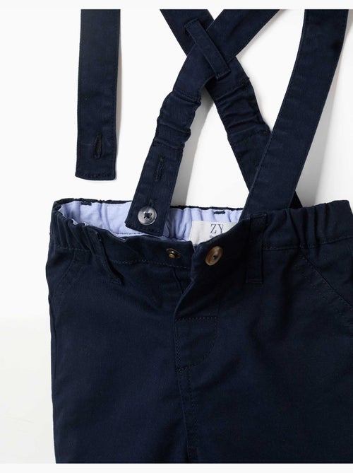 Pantalon en sergé avec bretelles amovibles - Kiabi