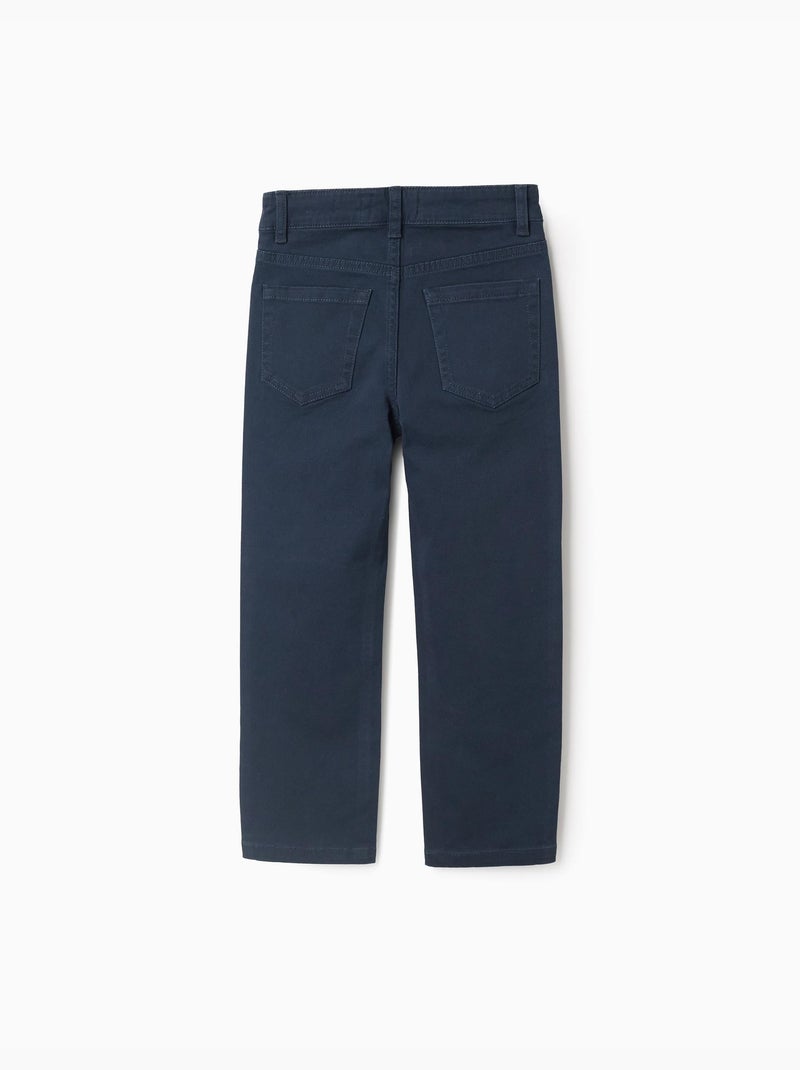 Pantalon en Sergé Bleu foncé - Kiabi