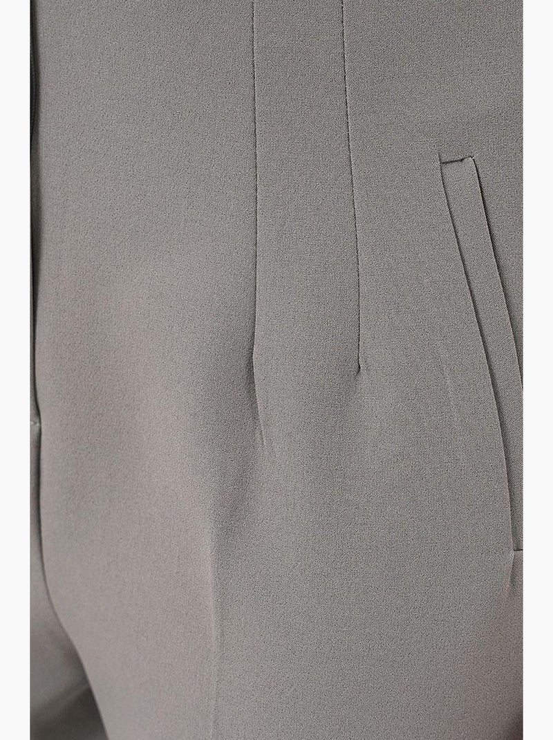 Pantalon en tissu taille haute bdart Gris - Kiabi