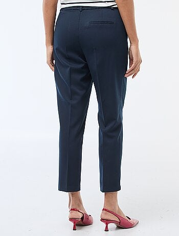 Pantalon cigarette uni pour femme