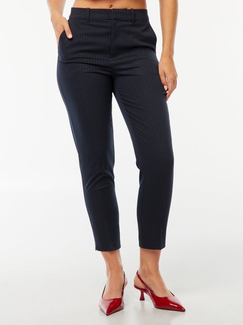 Pantalon en toile lourde à coupe cigarette pour femme - Kiabi Pantalon en toile lourde à coupe cigarette pour femme - Kiabi