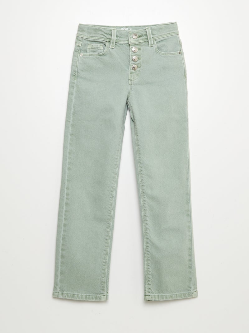 Pantalon en twill - Coupe + ajustée VERT - Kiabi