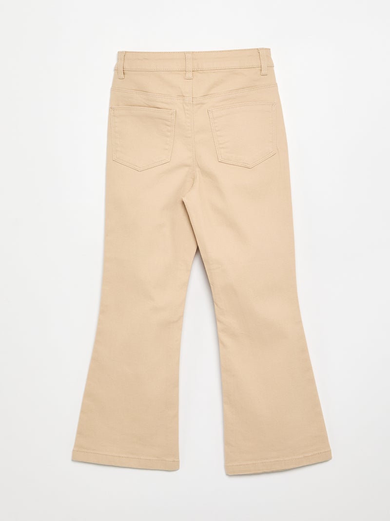 Pantalon en twill - coupe confortable Beige - Kiabi