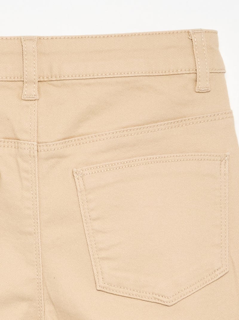 Pantalon en twill - coupe confortable Beige - Kiabi