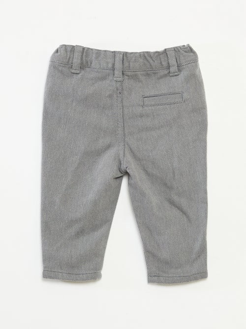 Pantalon en twill avec 2 vraies poches - Kiabi