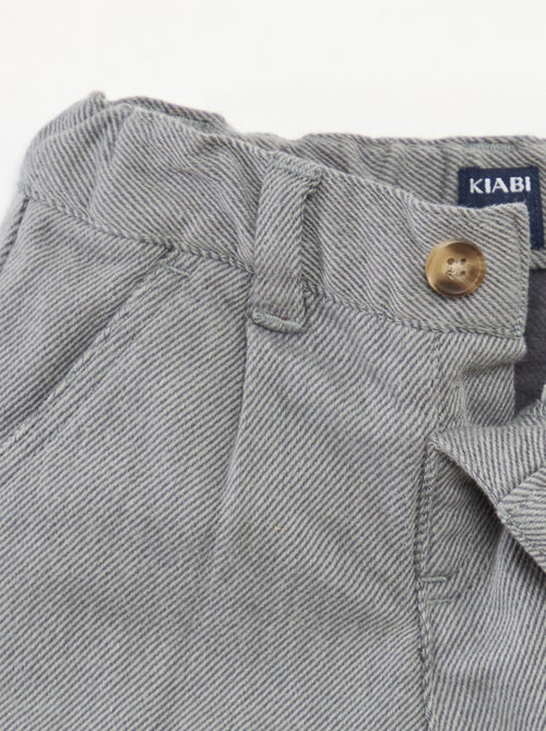 Pantalon en twill avec 2 vraies poches - Kiabi