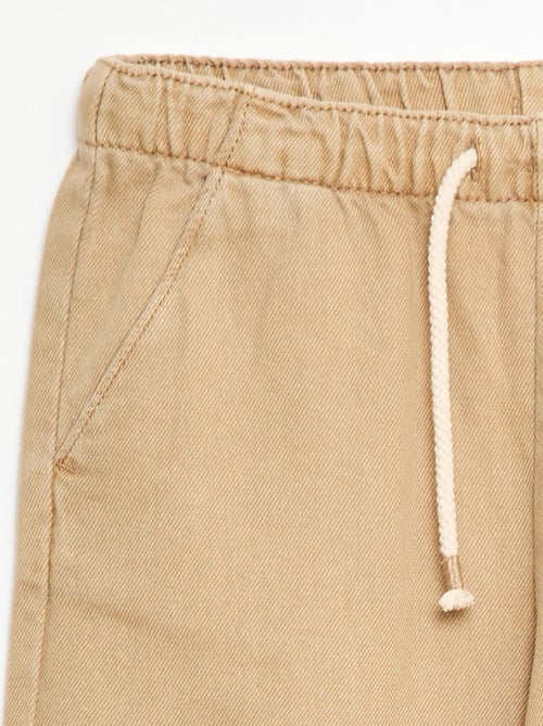 Pantalon en twill avec cordons de serrage - Kiabi