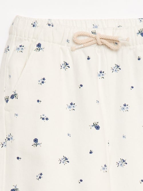 Pantalon en twill avec cordons de serrage - Kiabi