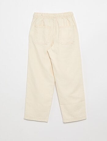 Pantalon en twill avec cordons de serrage
