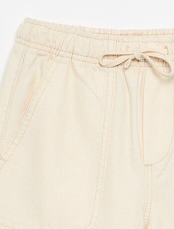 Pantalon en twill avec cordons de serrage