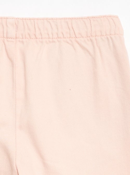 Pantalon en twill avec cordons de serrage - Kiabi