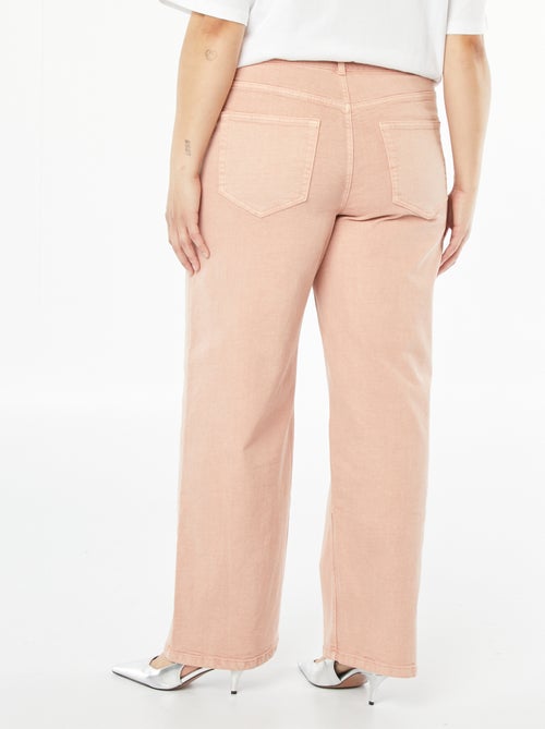 Pantalon en twill avec fine ceinture à nouer - Kiabi