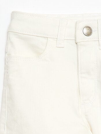 Pantalon en twill avec ouverture pressionnée -