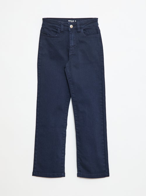 Pantalon en twill avec ouverture pressionnée - - Kiabi