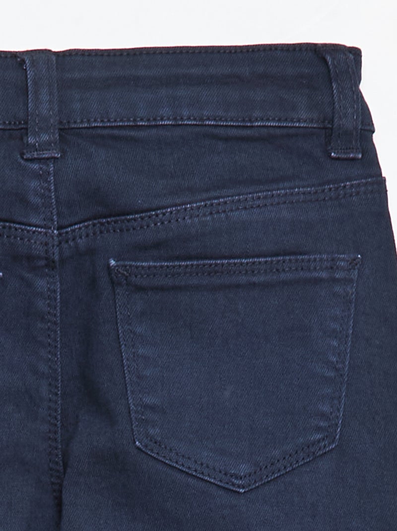 Pantalon en twill avec ouverture pressionnée - Bleu - Kiabi