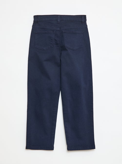 Pantalon en twill avec ouverture pressionnée - Coupe + confortable - Kiabi