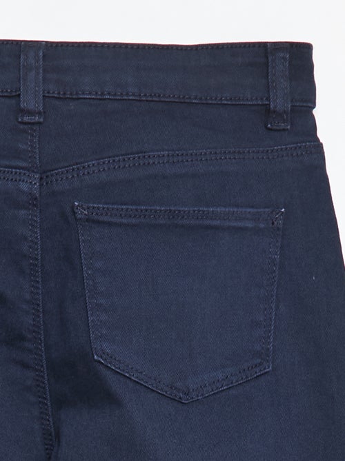 Pantalon en twill avec ouverture pressionnée - Coupe + confortable - Kiabi