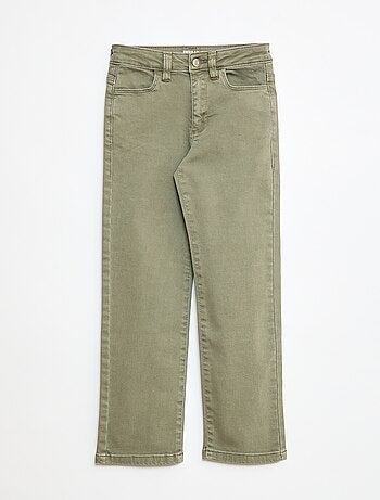 Pantalon en twill avec ouverture pressionnée -