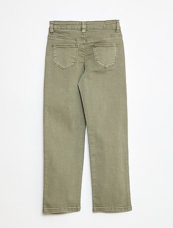 Pantalon en twill avec ouverture pressionnée -