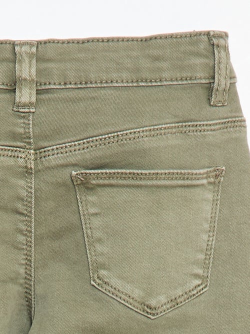 Pantalon en twill avec ouverture pressionnée - - Kiabi