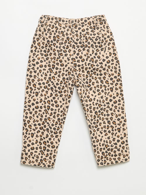 Pantalon en twill motif léopard - Kiabi Pantalon en twill motif léopard - Kiabi